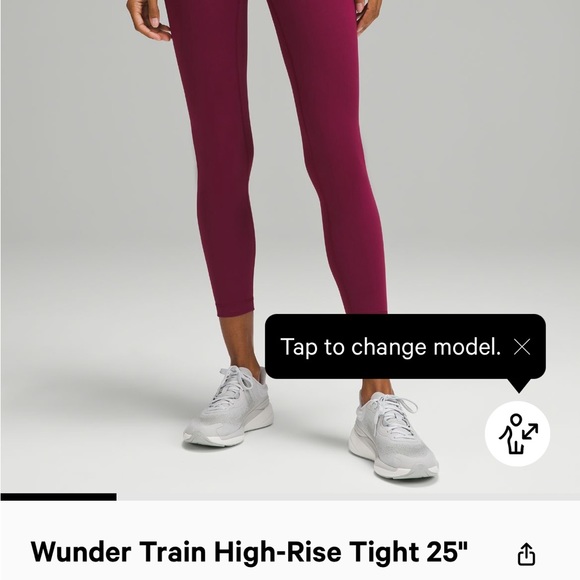 Lululemon Pink Sz 4 Wunder Train High Rise Tight 25 *sold out color* - Picture 2 of 7